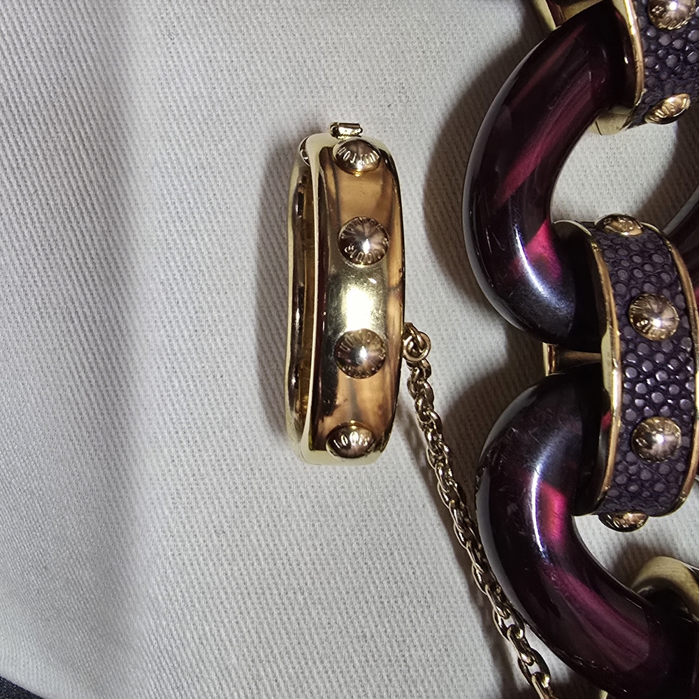 LOUIS VUITTON Gimia Crew Bracelet In Bordeaux - FULL INCLUSION - COA - Picture 11 of 14